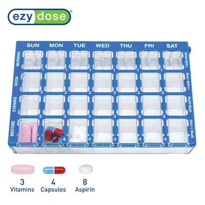 Pharmadose® Locking Pill Planner Pill Organizer Small 7 Day 4 Dose (1146030_EA)