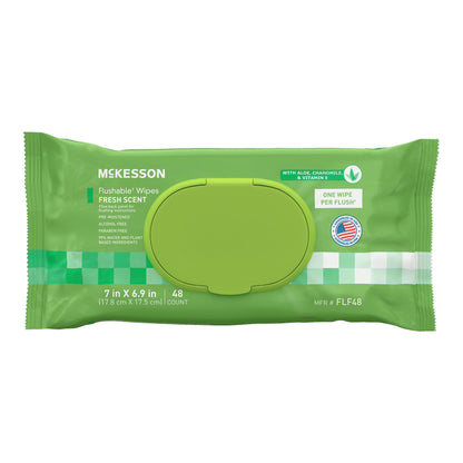 McKesson Flushable Personal Wipe Soft Pack Scented 48 Count (1241750_CS)
