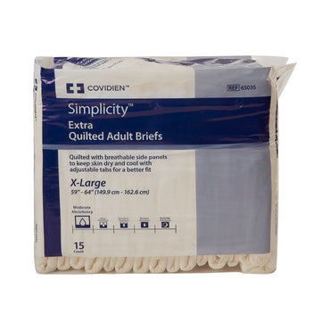 Wings™ Extra Quilted Unisex Adult Incontinence Brief X-Large Disposable Moderate Absorbency (846765_BG)