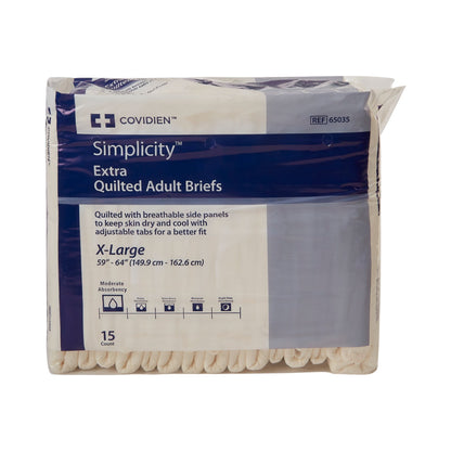 Wings™ Extra Quilted Unisex Adult Incontinence Brief X-Large Disposable Moderate Absorbency (846765_BG)