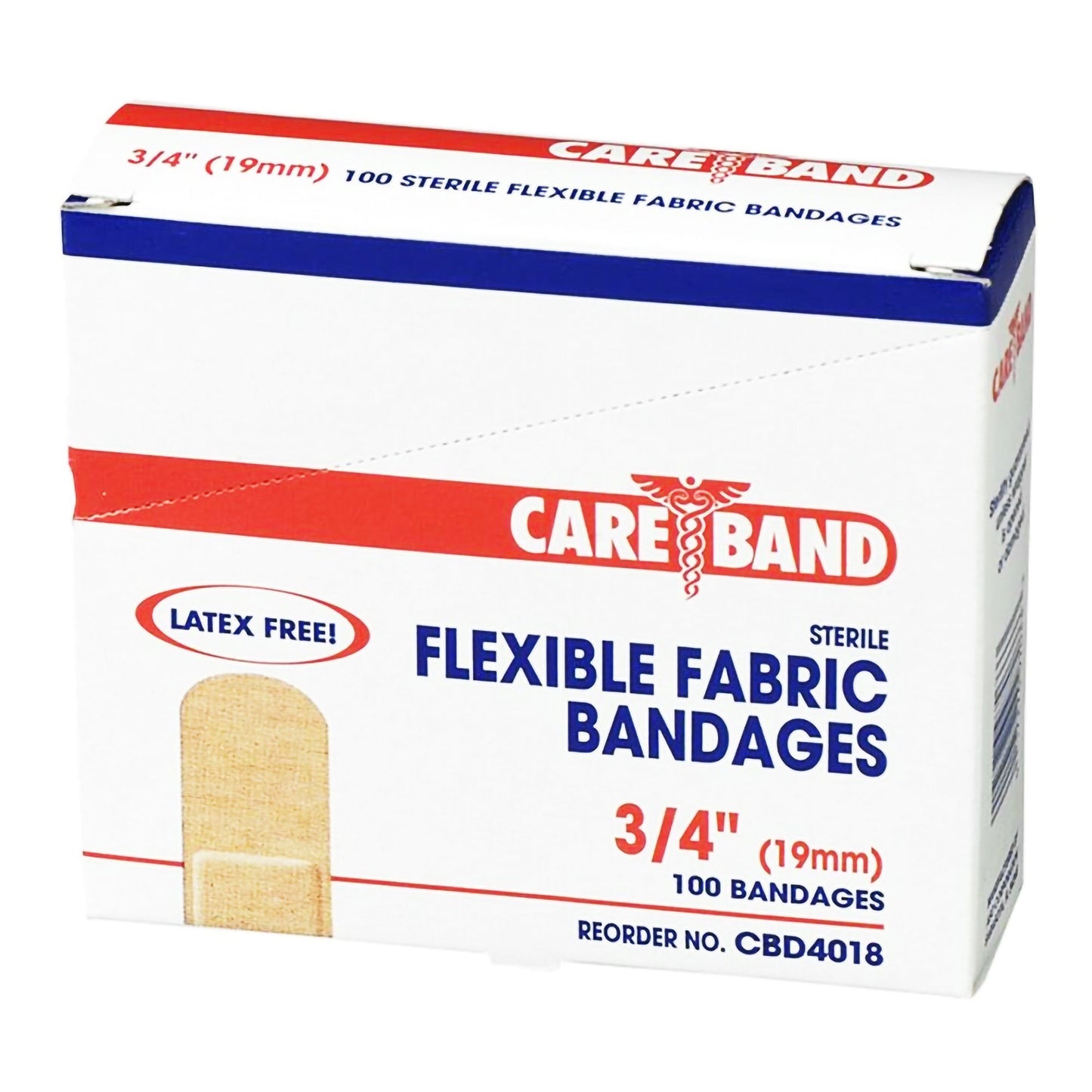 Careband™ Adhesive Strip 3/4 X 3 Inch Fabric Rectangle Tan Sterile (329352_BX)