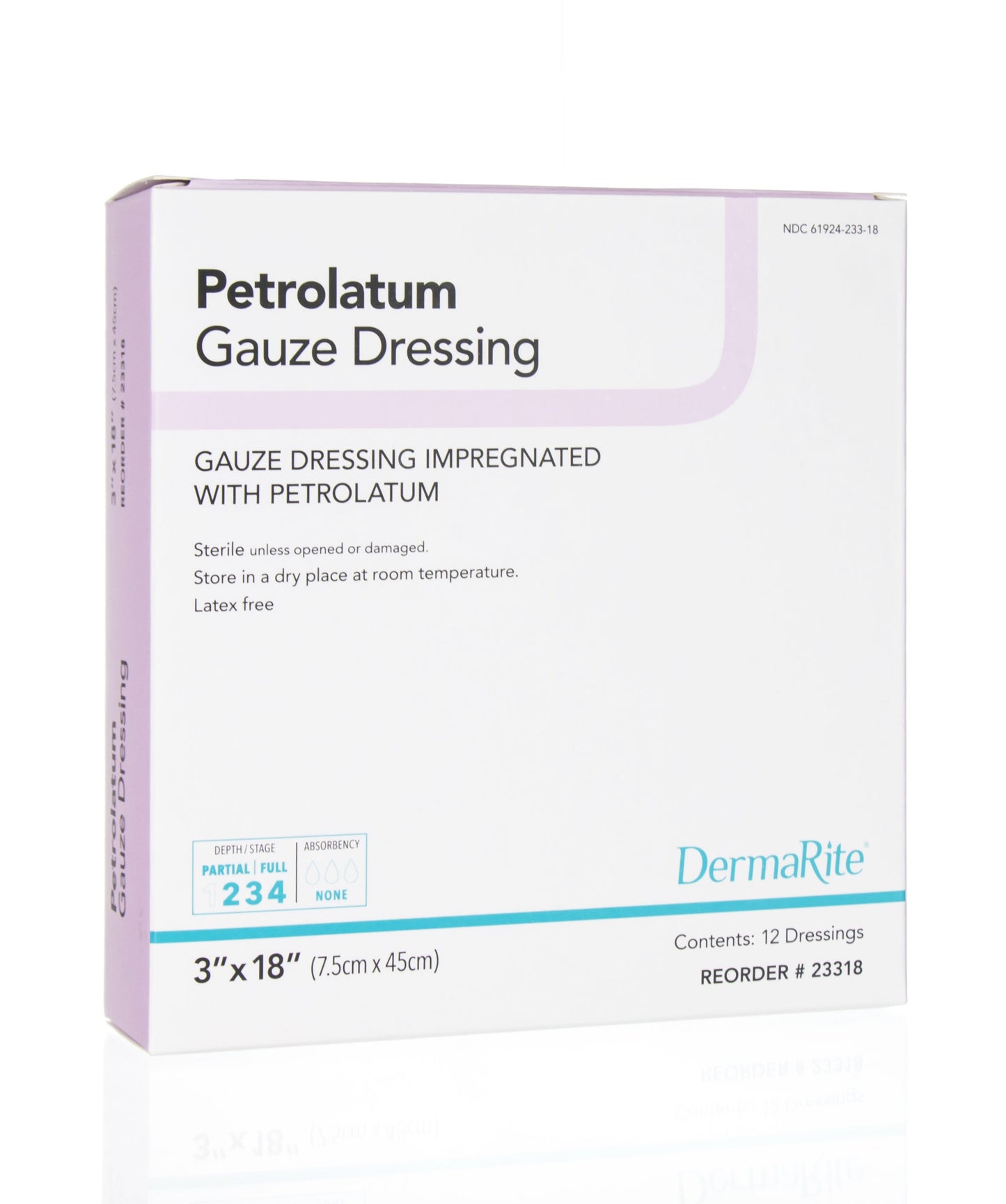 DermaRite® Petrolatum Impregnated Dressing Strip 3 X 18 Inch Sterile (946691_EA)