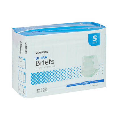 McKesson Ultra Unisex Adult Incontinence Brief Small Disposable Heavy Absorbency (884171_CS)