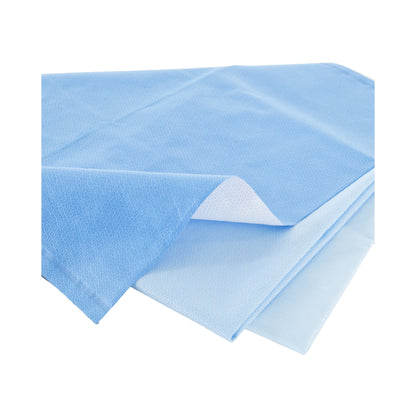 QUICK CHECK* H300 Sterilization Wrap White / Blue 45 X 45 Inch Dual Layer SMS Polypropylene Steam / EO Gas / Hydrogen Peroxide (809417_CS)
