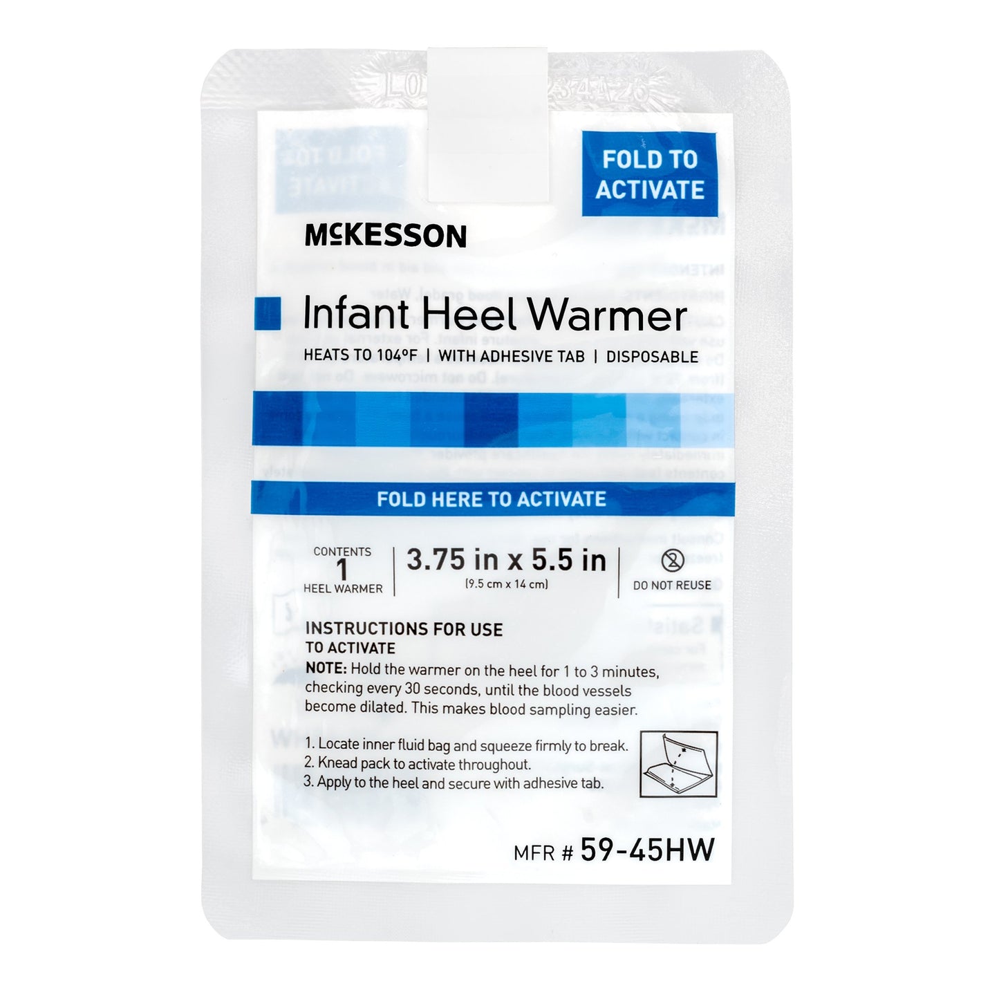 McKesson Instant Infant Heel Warmer Heel One Size Fits Most Nylon Cover / Polyethylene Disposable (521487_EA)