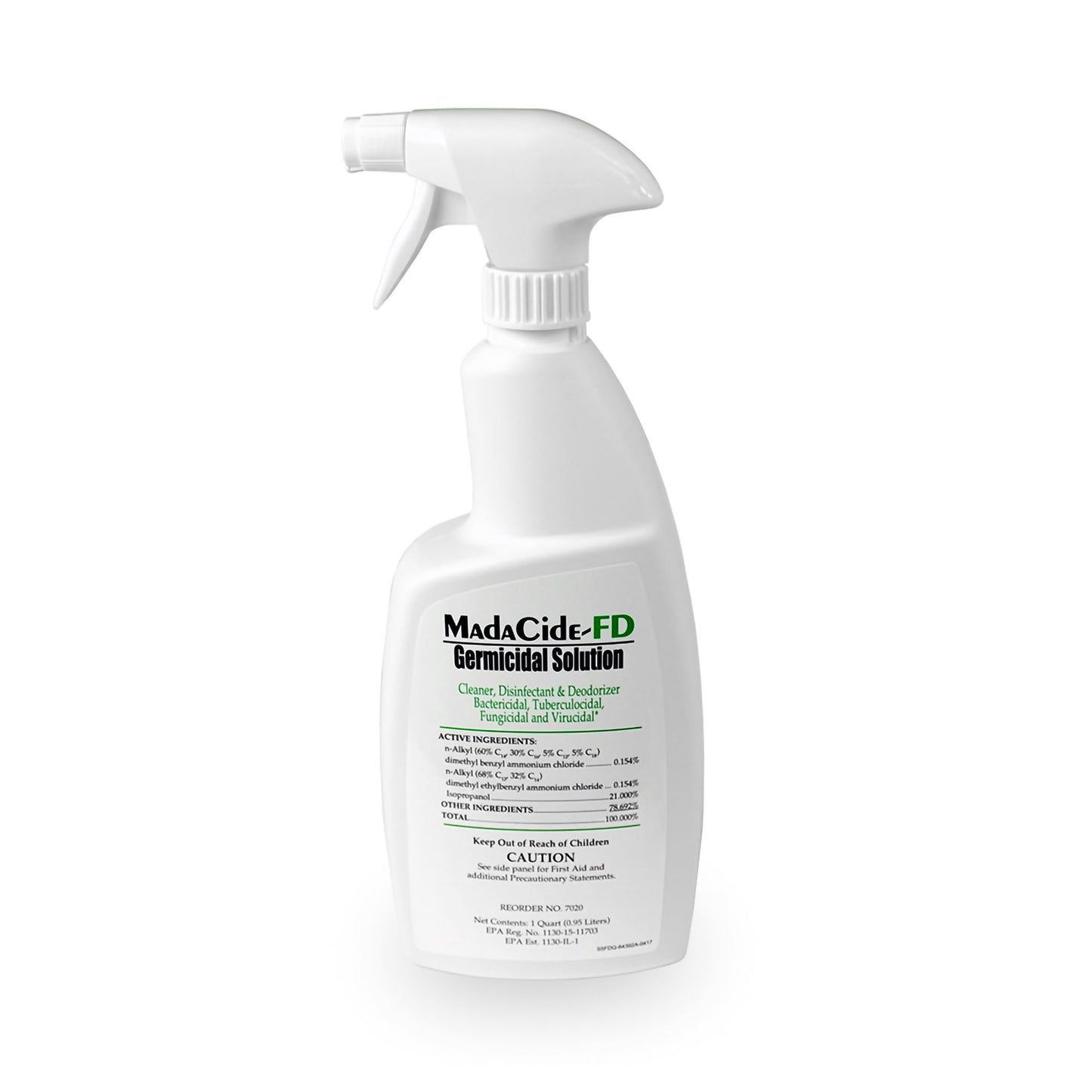 MadaCide-FD® Surface Disinfectant Cleaner Germicidal Trigger Spray Liquid 32 oz. Bottle Alcohol Scent NonSterile (388421_CS)