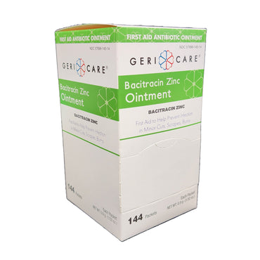 Geri-Care First Aid Antibiotic Bacitracin Zinc Ointment 0.9 Gram Individual Packet (1220888_CS)