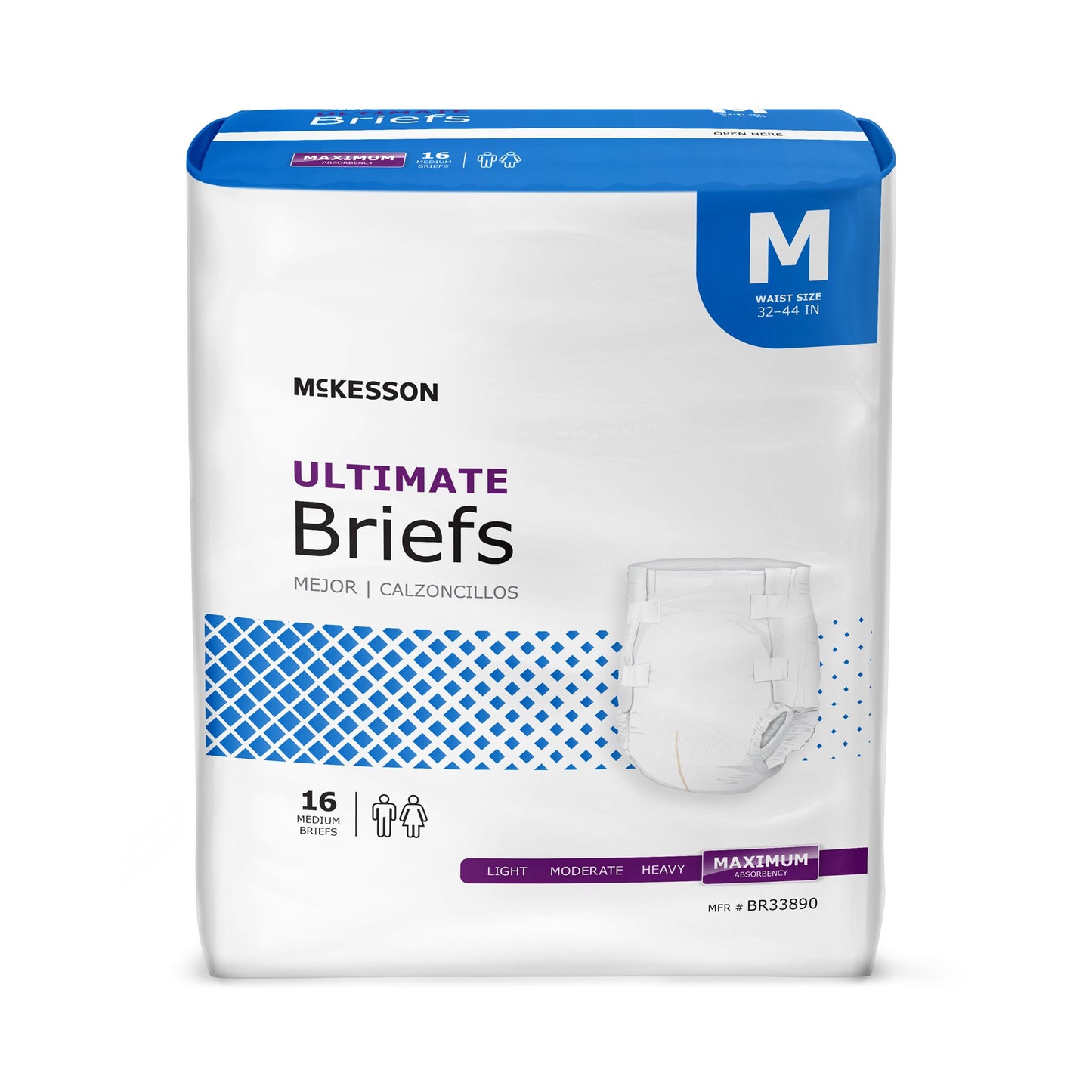 McKesson Unisex Adult Incontinence Brief Medium Disposable Heavy Absorbency (1141834_CS)