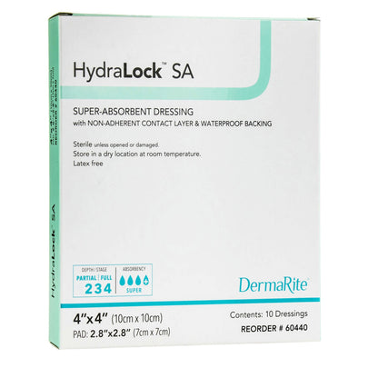 HydraLock™ SA Super Absorbent Dressing 4 X 4 Inch Square (949202_BX)