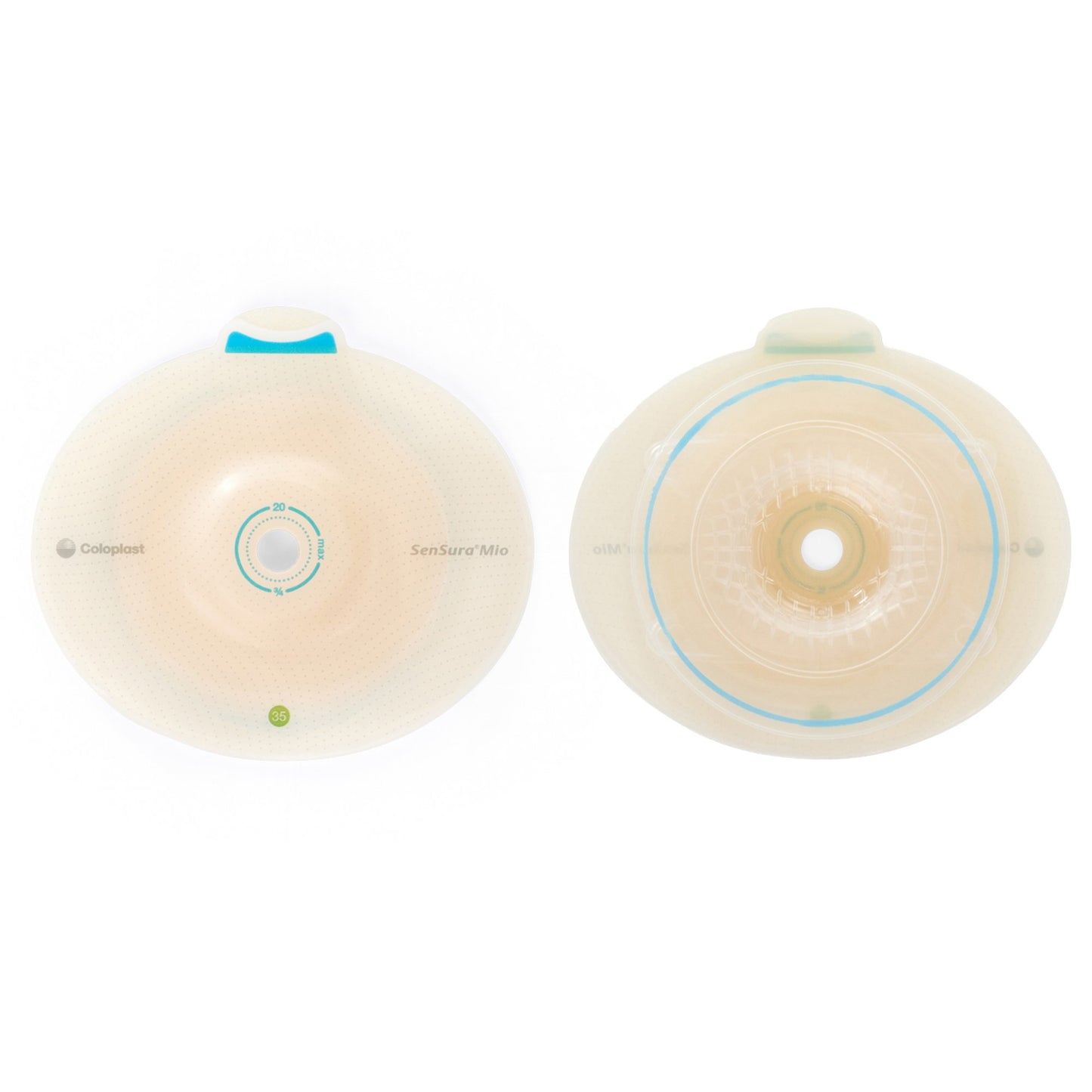 SenSura® Mio Flex Ostomy Barrier Trim to Fit, Extended Wear Elastic Adhesive 50 mm Flange Red Code System 15 to 30 mm Opening (1004610_BX)