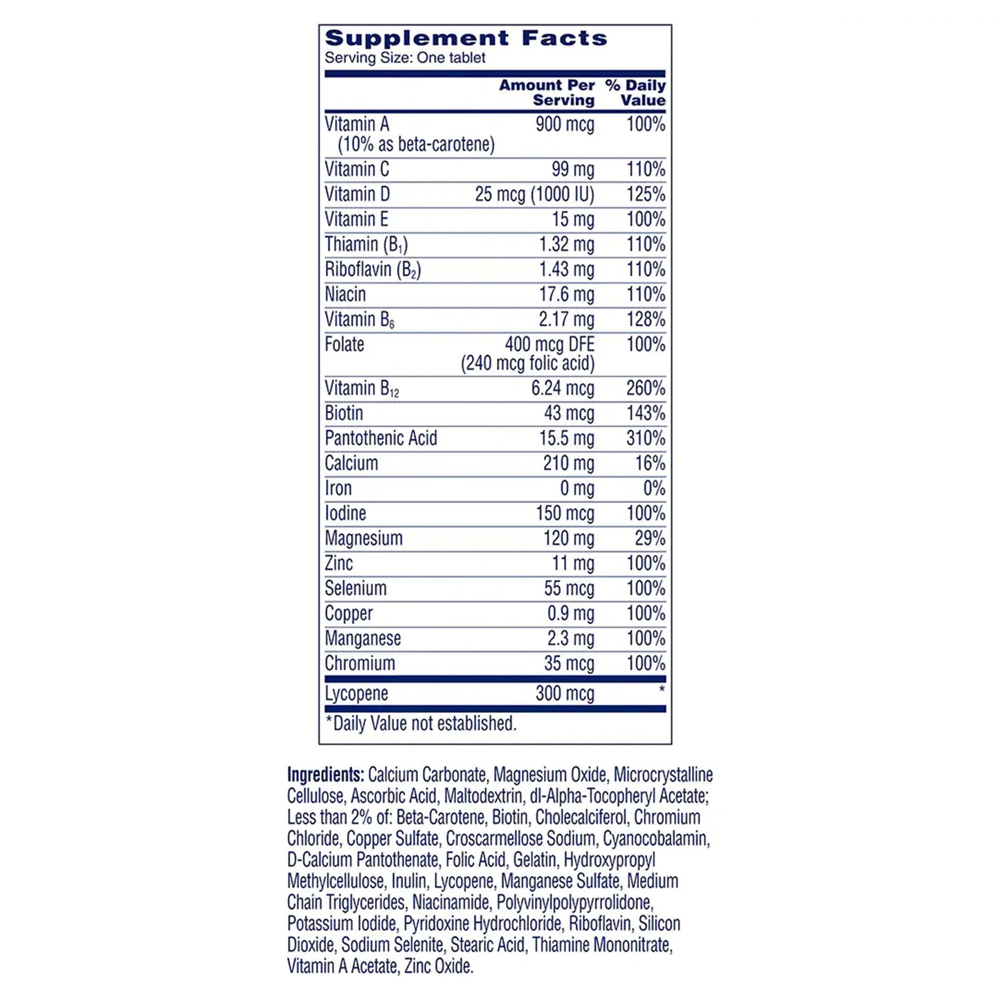 One A Day® Multivitamin Supplement Tablet 100 per Bottle (1229945_BT)