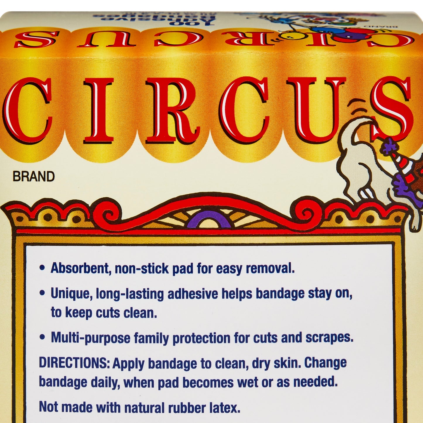 American® White Cross Stat Strip® Adhesive Strip 3/4 X 3 Inch Fabric Rectangle Kid Design (Circus) Sterile (296235_BX)