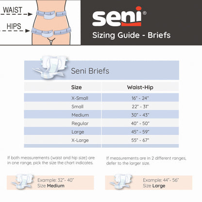 Seni® Super Unisex Adult Incontinence Brief Small Disposable Heavy Absorbency (1163834_CS)