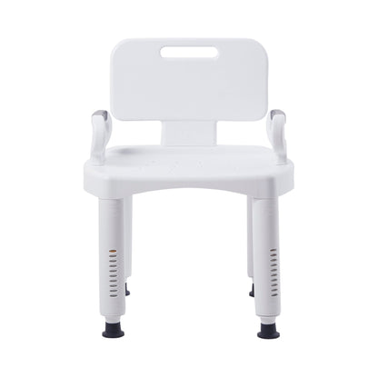 McKesson Bath Bench Removable Arms Plastic Frame Removable Backrest 21-1/4 Inch Seat Width 350 lbs. Weight Capacity (1065204_EA)