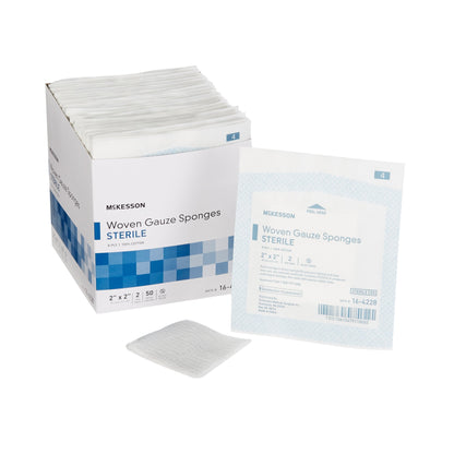 McKesson Gauze Sponge 2 X 2 Inch 8-Ply Sterile 2 per Pack (635942_CS)