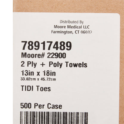 McKesson Procedure Towel 13 W X 18 L Inch White / Blue Cartoon Toes NonSterile (1069097_CS)