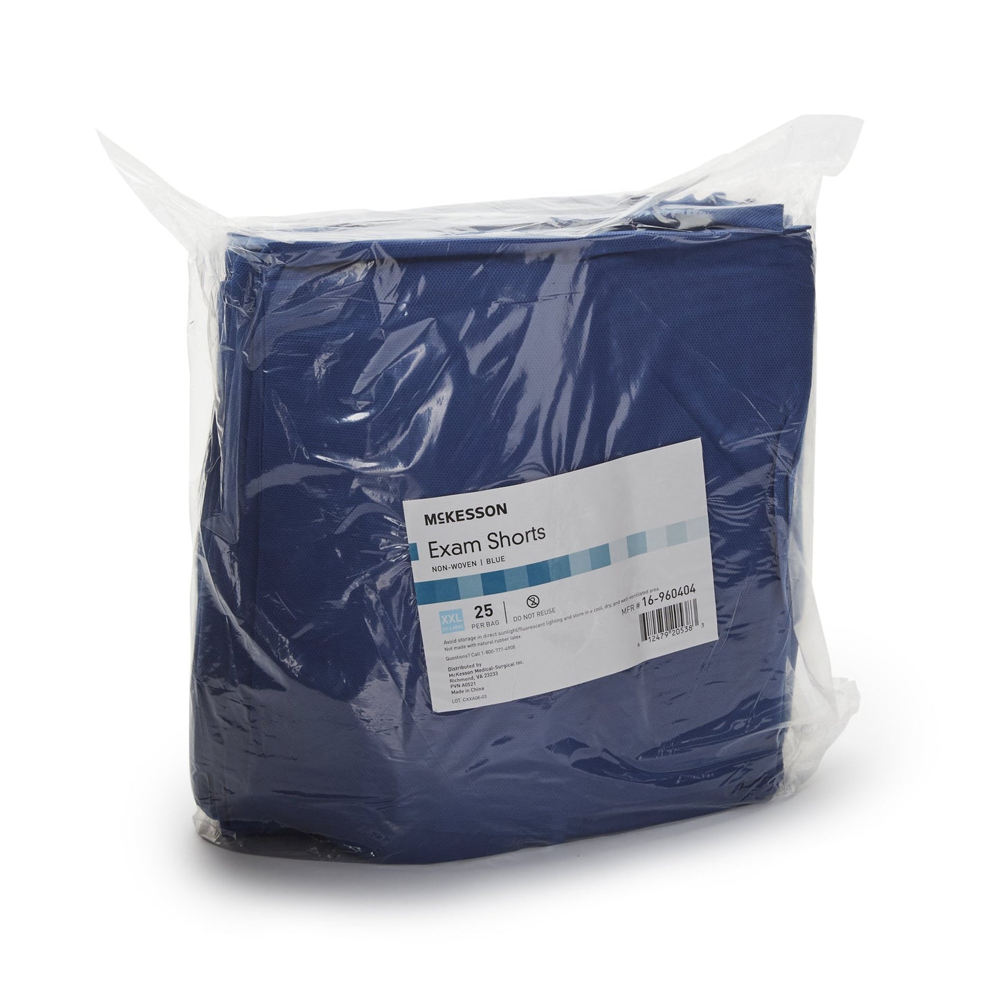 McKesson Exam Shorts 2X-Large Blue SMS Adult Disposable (1197332_CS)