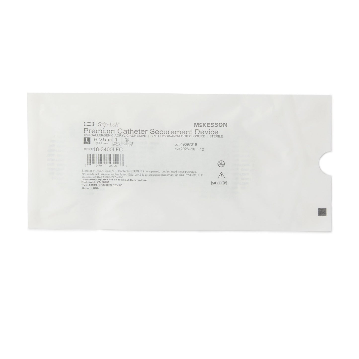McKesson Premium Catheter Stabilization Device Large, 6.25 Inch, Sterile (1146461_EA)