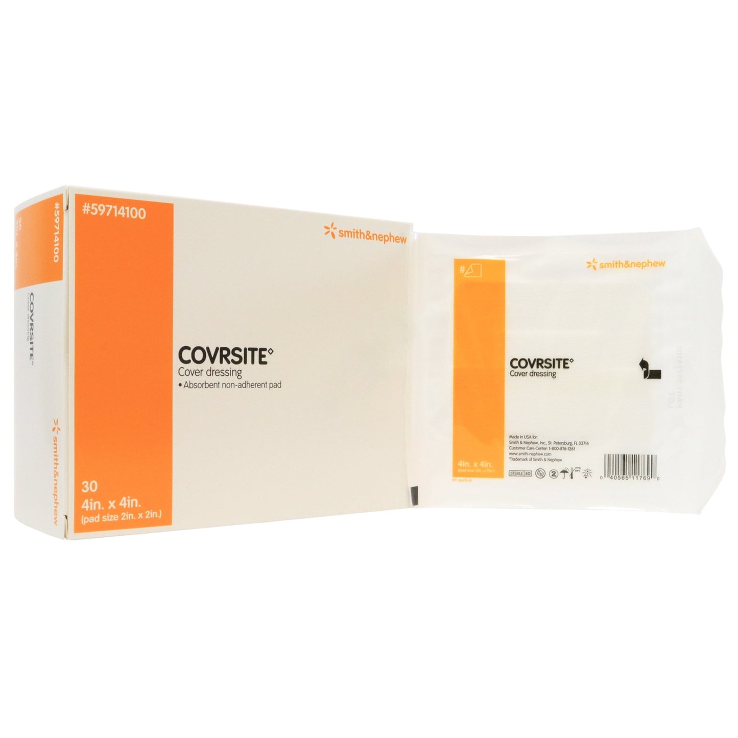 Covrsite Composite Dressing 4 X 4 Inch Square Sterile Film Backing (350590_BX)