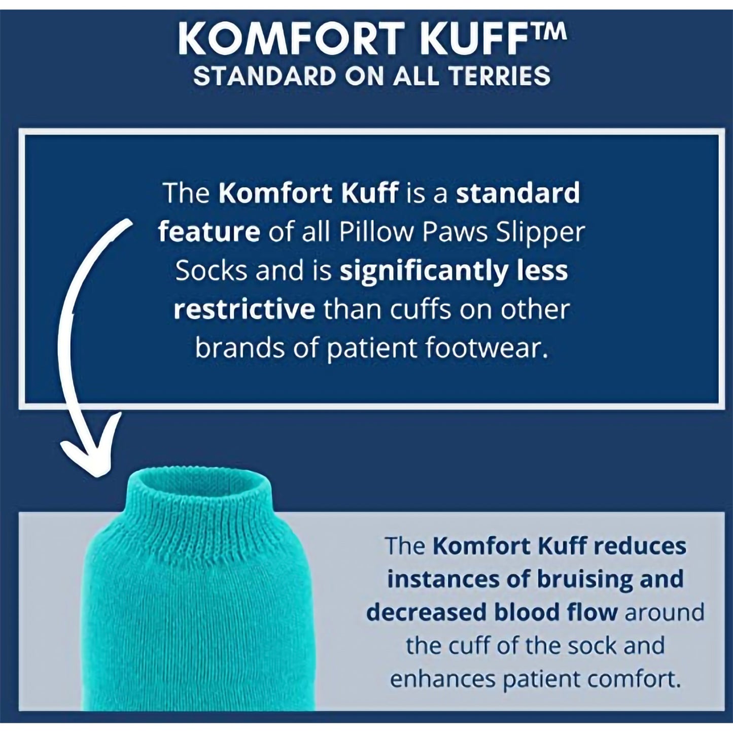 Pillow Paws® 360° Imprint Slipper Socks Unisex Adult 3X-Large / X-Wide All Around Tread Single Patient Use Royal Blue (554158_PR)