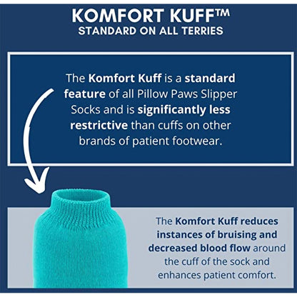 Pillow Paws® 360° Imprint Slipper Socks Unisex Adult 3X-Large / X-Wide All Around Tread Single Patient Use Royal Blue (554158_PR)