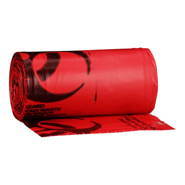 McKesson Biohazard Waste Bag Biohazard Symbol / Infectious Waste 10 to 15 gal. Red 24 X 32 Inch (400460_CS)