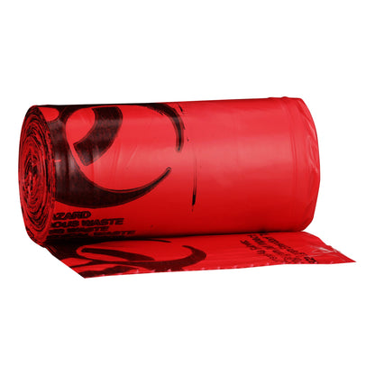 McKesson Biohazard Waste Bag Biohazard Symbol / Infectious Waste 10 to 15 gal. Red 24 X 32 Inch (400460_CS)
