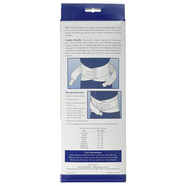 FLA Orthopedics® Standard Back Support 3X-Large Hook and Loop Closure 49 to 52 Inch Hip Circumference 10 Inch Height Adult (992942_EA)