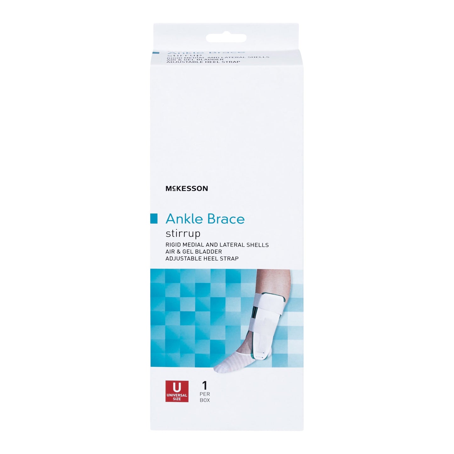 McKesson Ankle Support One Size Fits Most Hook and Loop Strap Closure Foot (1159076_EA)
