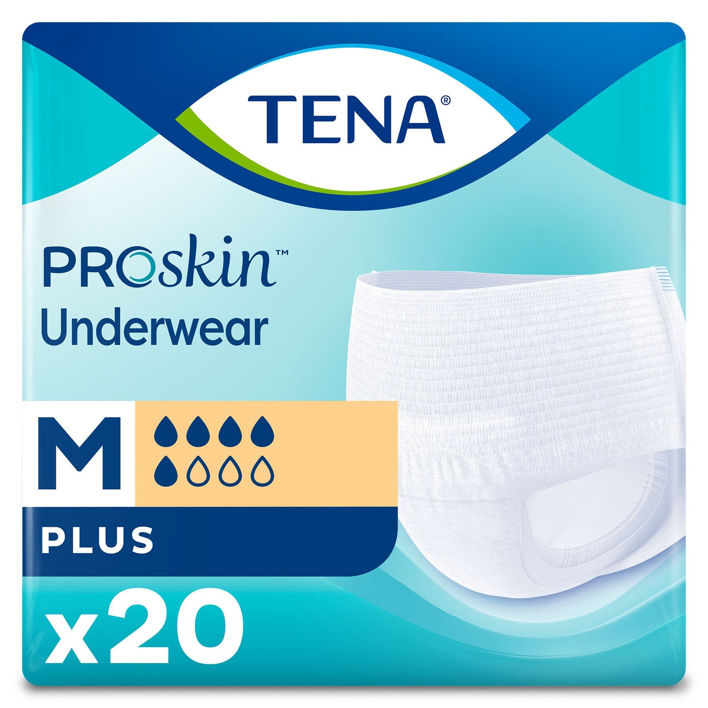 TENA® ProSkin™ Plus Unisex Adult Absorbent Underwear Pull On with Tear Away Seams Medium Disposable Moderate Absorbency (1182392_CS)