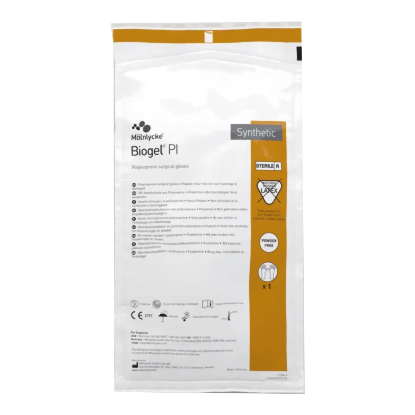 Biogel® PI Surgical Glove Size 7.5 Sterile Polyisoprene Standard Cuff Length Micro-Textured Ivory Chemo Tested (1129981_PR)