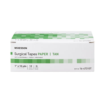 McKesson Medical Tape Tan 1 Inch X 10 Yard Paper NonSterile (1055584_CS)