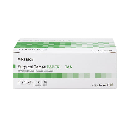 McKesson Medical Tape Tan 1 Inch X 10 Yard Paper NonSterile (1055584_CS)