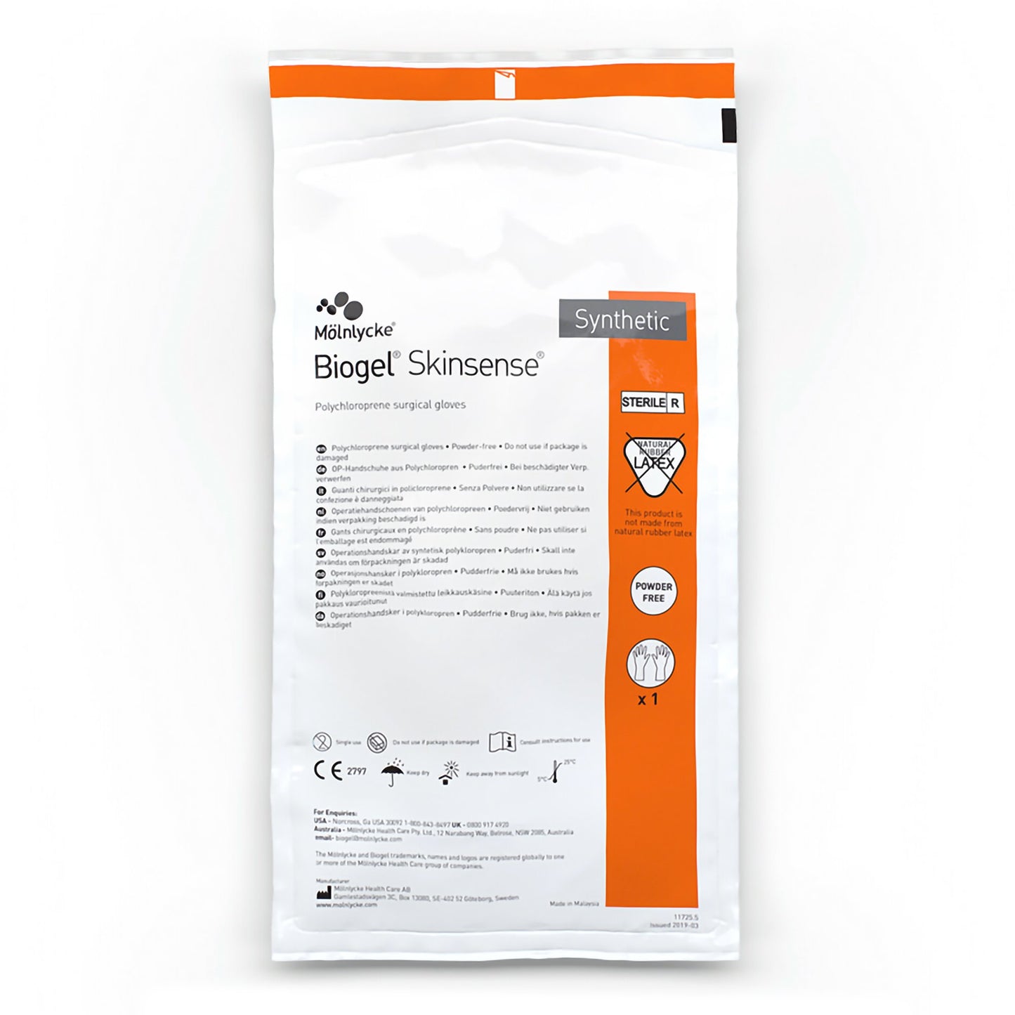 Biogel® Skinsense™ Surgical Glove Size 6 Sterile Polyisoprene Standard Cuff Length Micro-Textured Straw Not Chemo Approved (418187_BX)