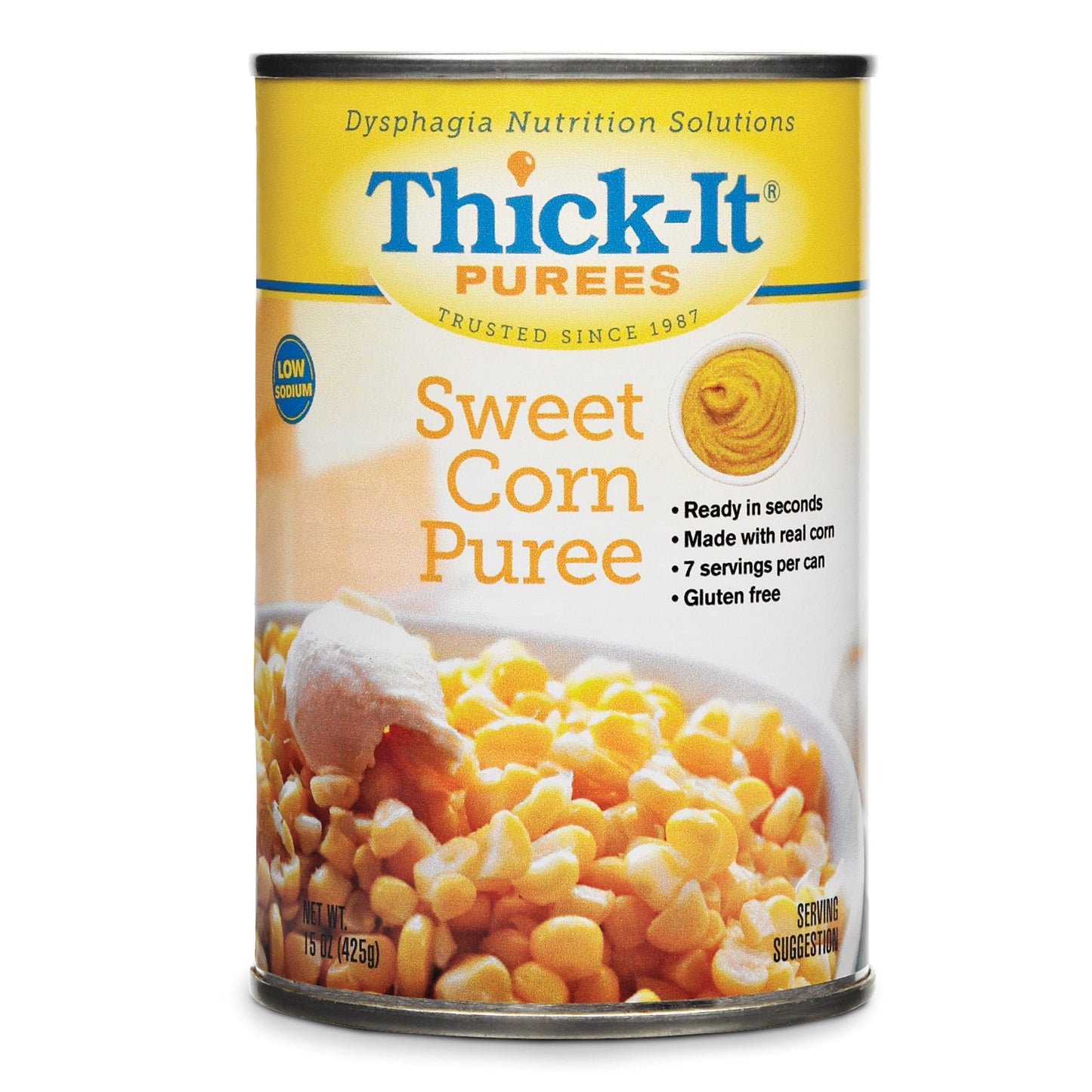 Thick-It® Thickened Food 15 oz. Can Sweet Corn Flavor Puree IDDSI Level 4 Extremely Thick/Pureed (763371_CS)