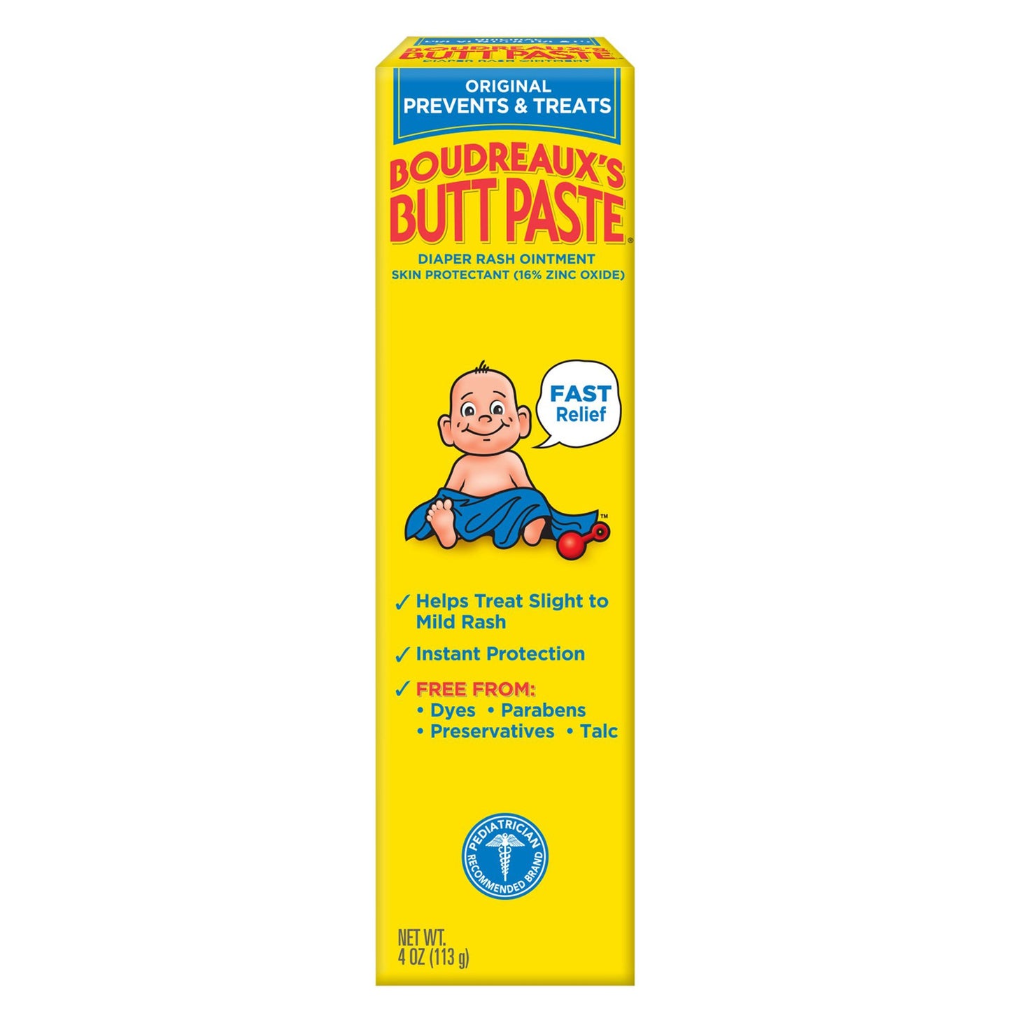 Boudreaux's Butt Paste® Diaper Rash Treatment 4 oz. Tube Scented Cream (637430_EA)