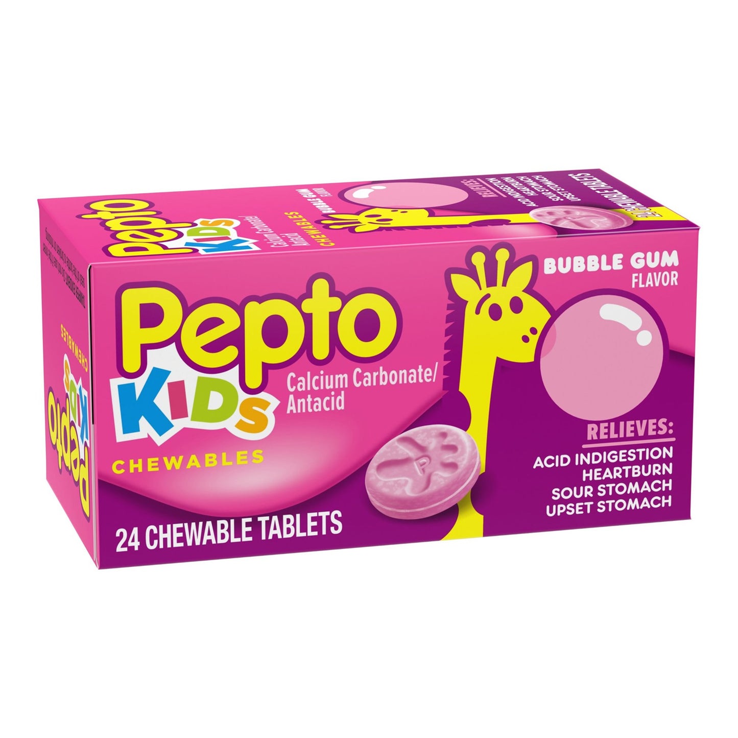 Children's Pepto® Antacid 400 mg Strength Chewable Tablet 24 per Box (783574_BX)