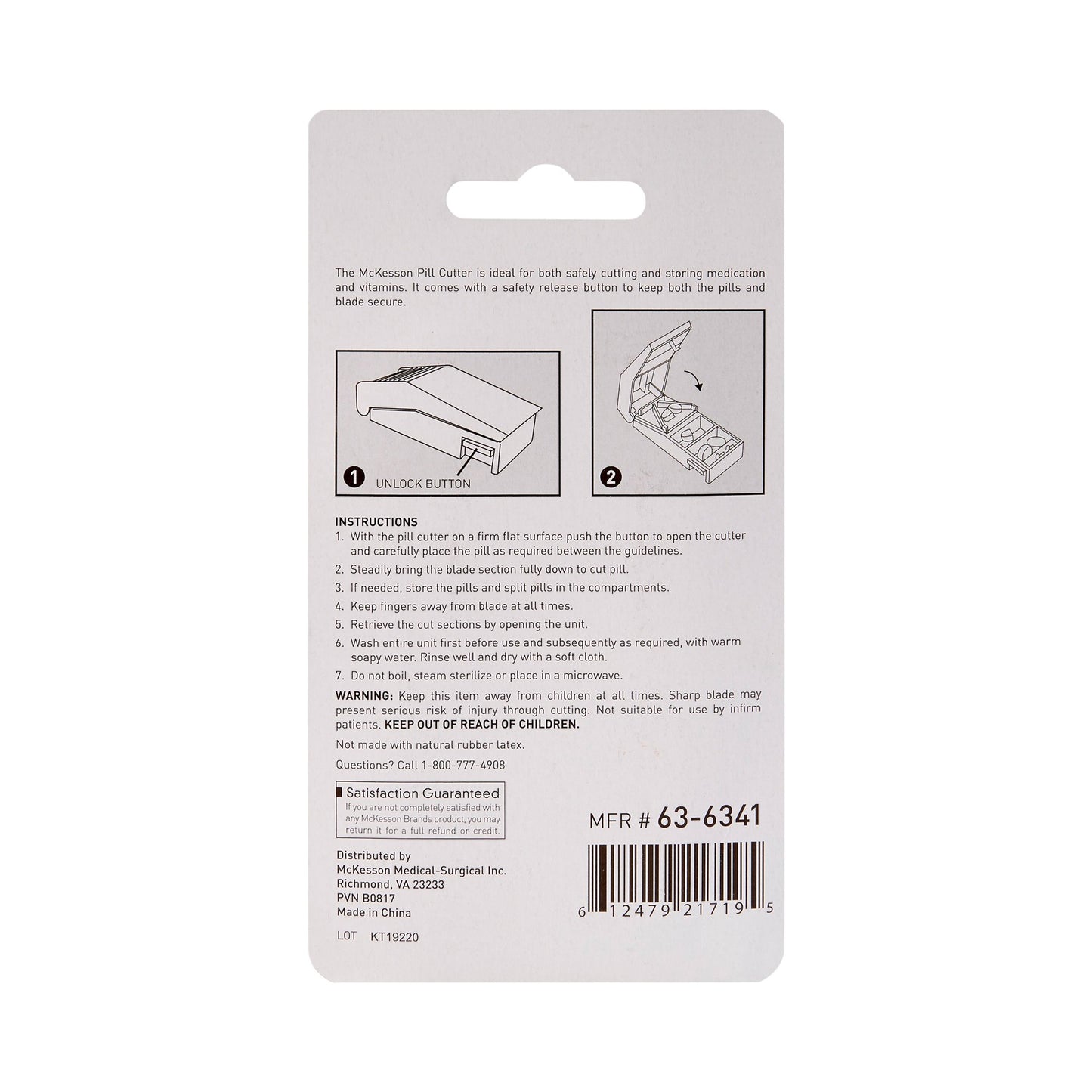 McKesson Pill Cutter Hand Operated Blue (476701_EA)