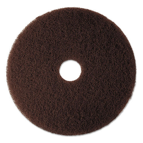 3M Low-Speed High Productivity Floor Pad 7100, 13" Diameter, Brown, 5/Carton (MMM08441)
