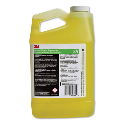 3M Neutral Cleaner Concentrate 3A, Fresh Scent, 0.5 gal Bottle, 4/Carton (MMM3A)