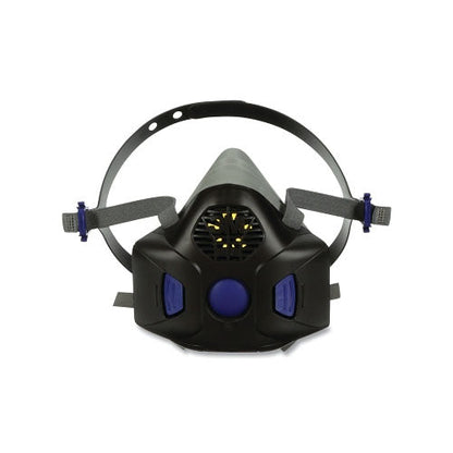 3M™ Secure Click™ Half Facepiece Reusable Respirator, Large, Gas/Vapor, with Speaking Diaphragm, Silicone/Nylon (142-HF-803SD)