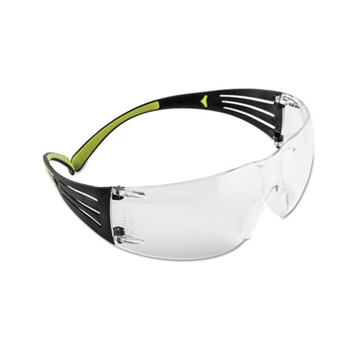 3M™ SecureFit™ 400 Series Protective Eyewear, Clear Lens, Anti-Fog, Anti-Scratch, Polycarbonate, Green/Black Frame (247-SF401AF)