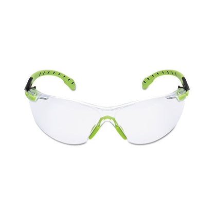 3M™ Solus™ 1000 Series Protective Eyewear, Clear Lens, Polycarbonate, Anti-Fog, Anti-Scratch, Green/Black Frame (247-S1201SGAF)