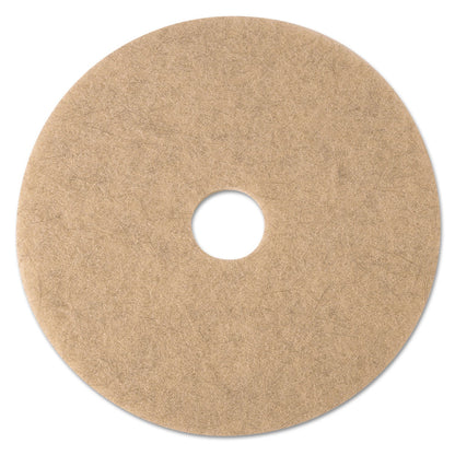 3M Ultra High-Speed Natural Blend Floor Burnishing Pads 3500, 21" Diameter, Tan, 5/Carton (MCO19009)