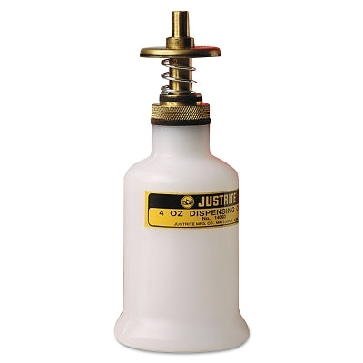 Justrite Nonmetallic Dispensing Can, Hazardous Liquid Storage Can, 4 oz, Red (400-14002)