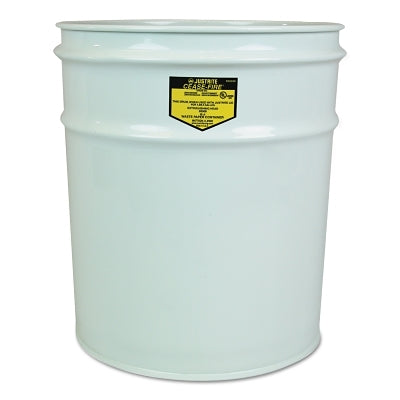 Justrite Cease-Fire® Drum Waste Receptacle, 4-1/2 gal, Gray (400-26040)
