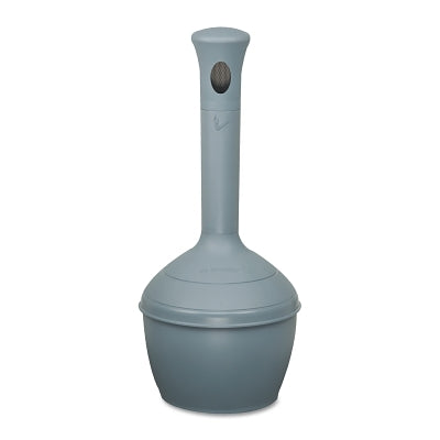Justrite Elite™ Smokers Cease-Fire® Butt Receptacle, 4 gal, 12 in dia, 18 in H, Polyethylene, Gray (400-268501)