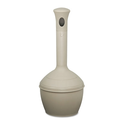 Justrite Elite™ Smokers Cease-Fire® Butt Receptacle, 4 gal, 12 in dia, 18 in H, Polyethylene, Sierra Tan (400-268502)