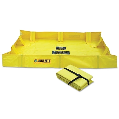 Justrite QuickBerm Lite Spill Containment Berms, Yellow, 79 gal, 48 in x 48 in (400-28556)