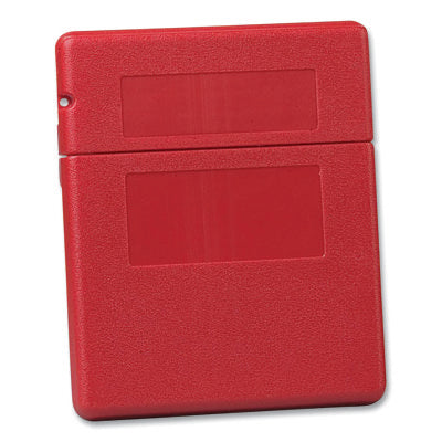 Justrite Document Storage Box for SDS Sheets, Medium Sized, Lockable Flip-Top Opening, Single Label Pack, Polyethylene, Red (400-S23303)